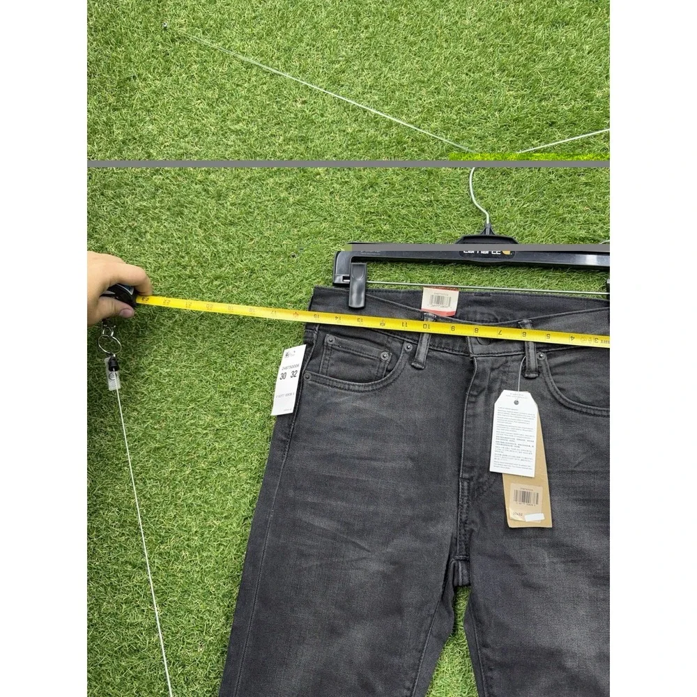 Levis 519 Jeans Mens 30x32 Extreme Skinny Stretch Sits Below Waist Black Denim